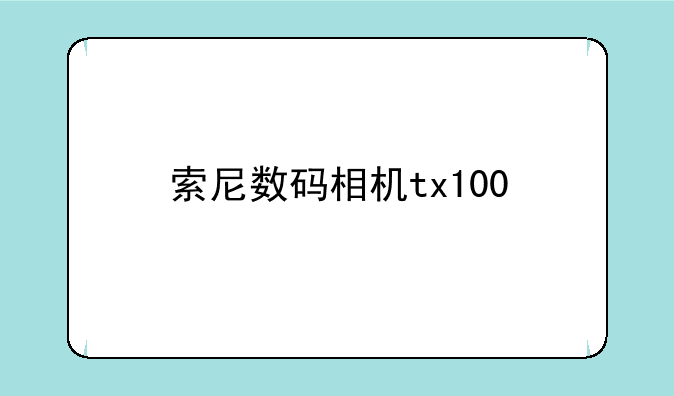 索尼数码相机tx100