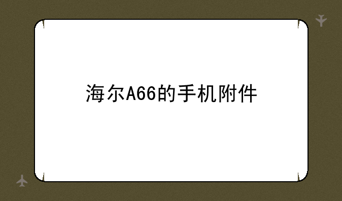 海尔A66的手机附件