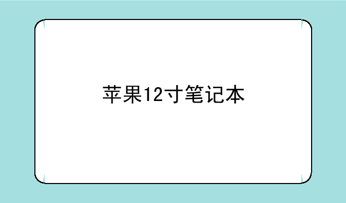 苹果12寸笔记本