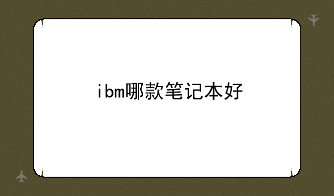 ibm哪款笔记本好