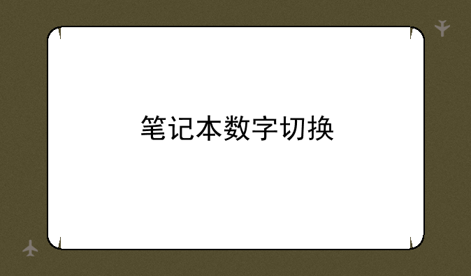 笔记本数字切换