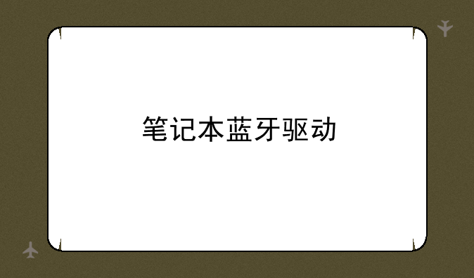 笔记本蓝牙驱动