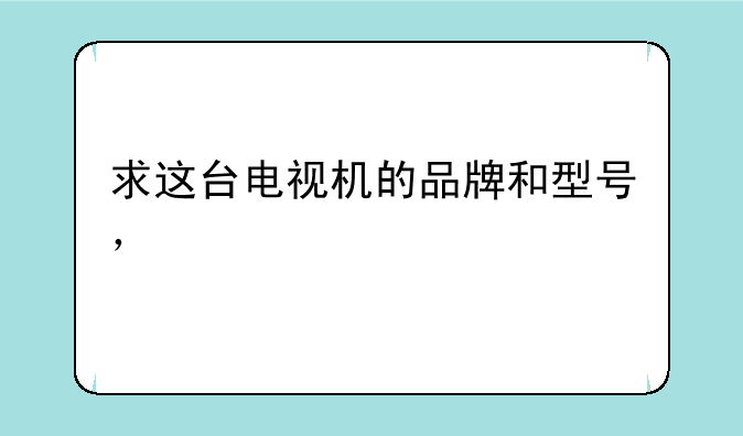 求这台电视机的品牌和型号，