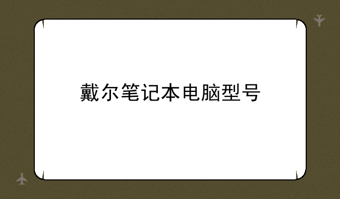 戴尔笔记本电脑型号