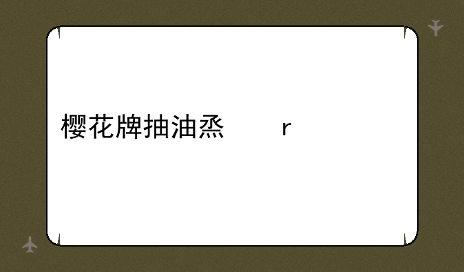 樱花牌抽油烟机价格