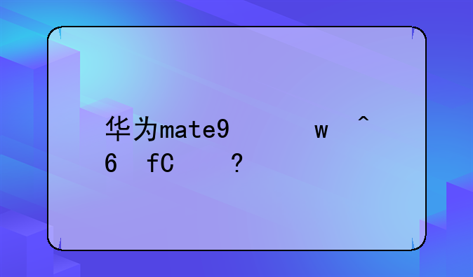 华为mate9保时捷限量版