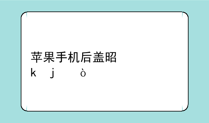 苹果手机后盖是谁做的？