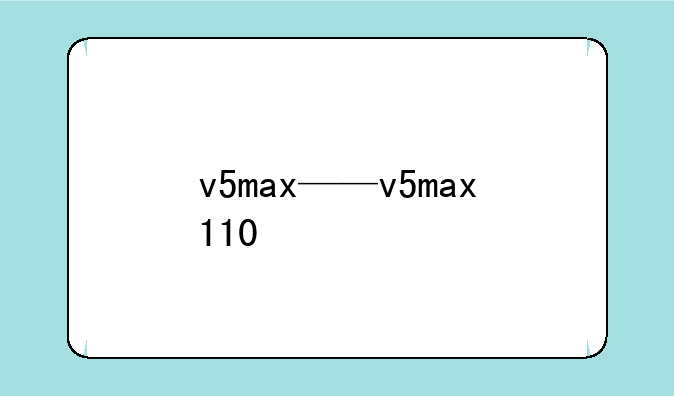 v5max——v5max110