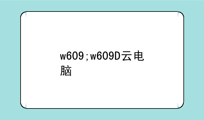 w609;w609D云电脑