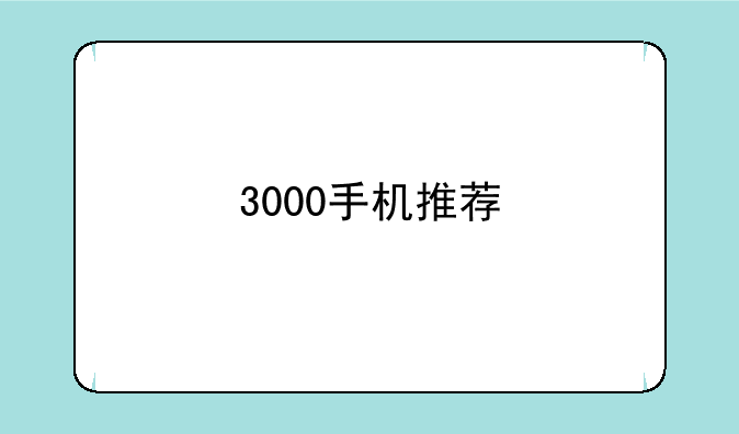 3000手机推荐