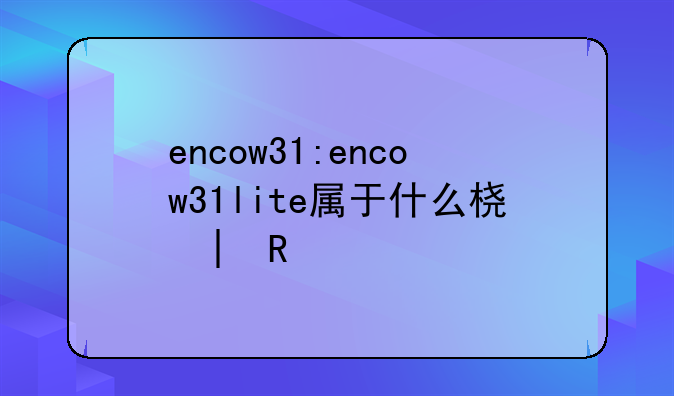 encow31:encow31lite属于什么档次
