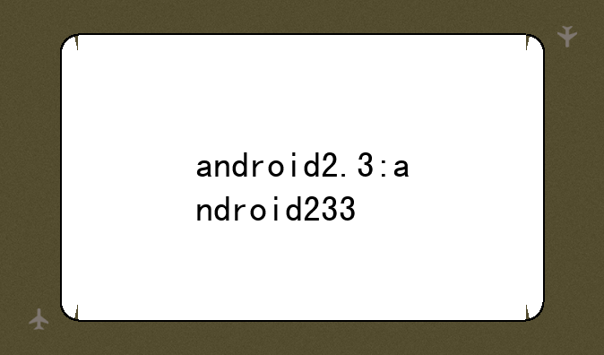 android2.3:android233