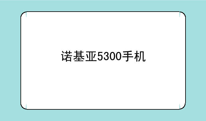 诺基亚5300手机