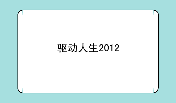 驱动人生2012