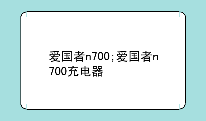 爱国者n700;爱国者n700充电器